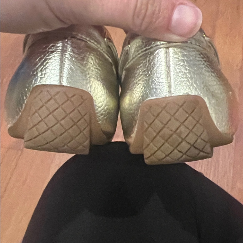 Talbots Metallic Gold Loafers - Picture 5 of 5